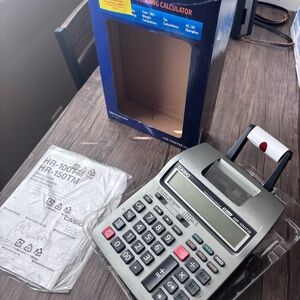 Casio HR-100TM Plus Desktop Printing Calculator Extra Large Display *Works* Read